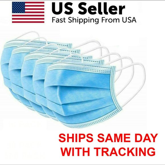 50 Pcs Disposable Face Masks - 3 Ply - Picture 5 of 8